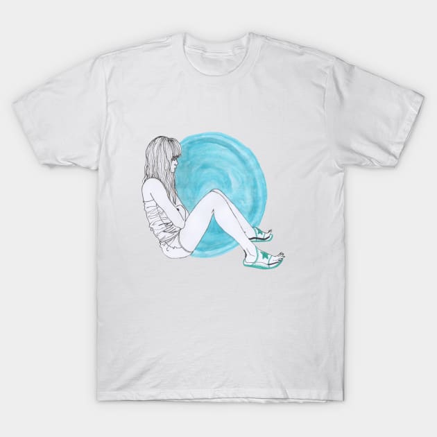 Blue Girl T-Shirt by EstrellaNicolas